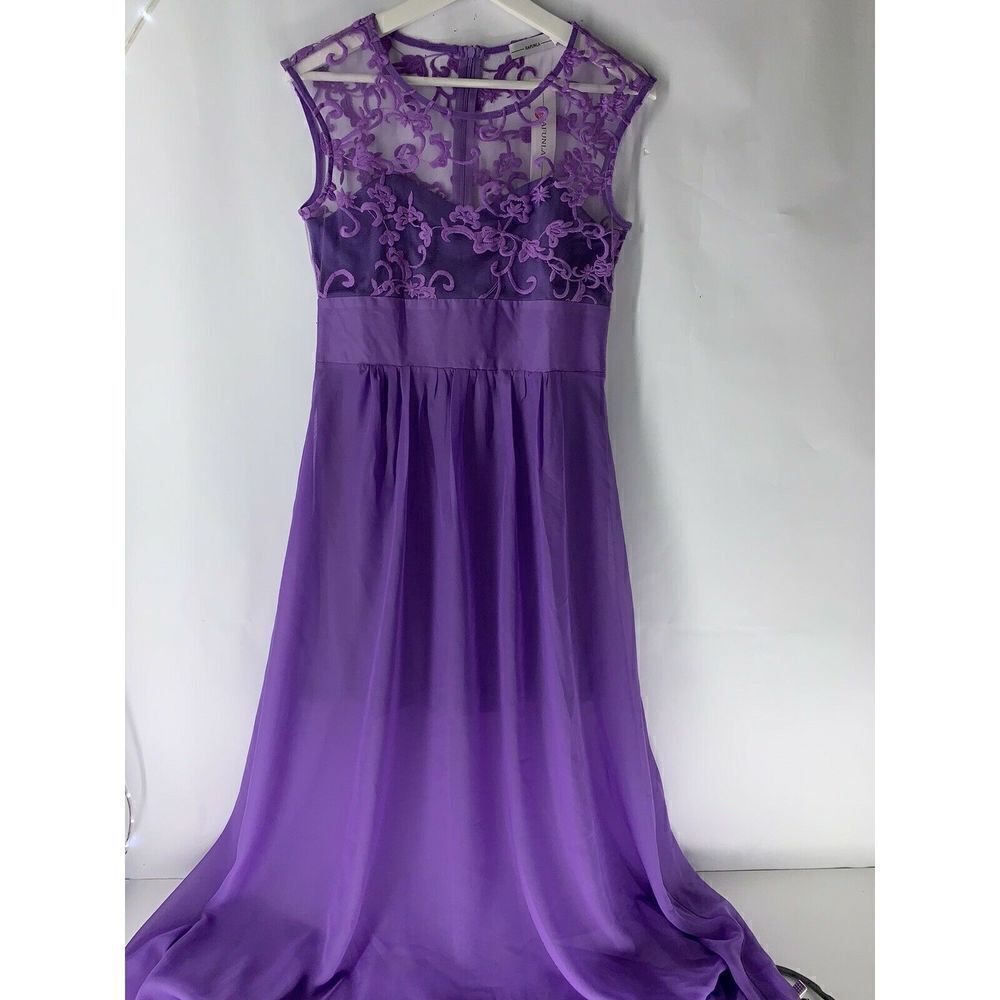 Rafunla Women’s Lavender Long Prom Dress Size M